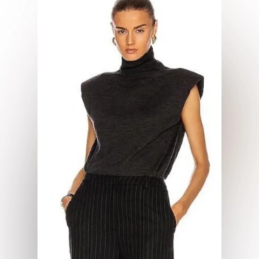 Loulou Studio Fazziolu Top with shoulder pads - Picture 1 of 4